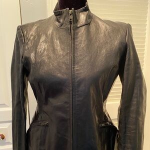 Theory goat leather Moto jacket